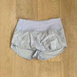 Lululemon speed up shorts, size 8